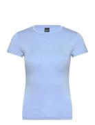 Soft Touch Short Sleeve Top Tops T-shirts & Tops Short-sleeved Blue Gi...