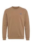 Basic Organic Crew Tops Sweatshirts & Hoodies Sweatshirts Brown Clean ...