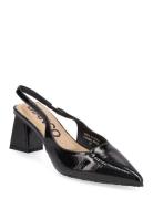 Biamaralyn Slingback Patent Shoes Heels Pumps Sling Backs Black Bianco