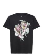 Cnvg Floral Sneaker T-Shirt Sport T-Kortærmet Skjorte Black Converse