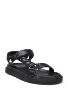 Velcro Padded Sandal Shoes Summer Shoes Platform Sandals Black Mango