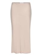 Kobe Silver Skirt Knælang Nederdel Beige ALOHAS