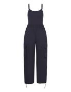 Parachute Overall With Braces Bottoms Jumpsuits Navy Mango