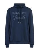 Sc-Banu Tops Sweatshirts & Hoodies Sweatshirts Navy Soyaconcept