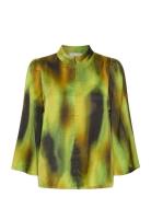 Mariamw Blouse Tops Blouses Long-sleeved Green My Essential Wardrobe