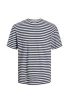 Jprcc Soft Linen Blend Ss Tee Tops T-Kortærmet Skjorte Navy Jack & J S