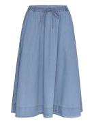 Bristolll Midi Skirt Knælang Nederdel Blue Lollys Laundry