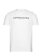 Copenhagen Print Tee S/S Tops T-Kortærmet Skjorte White Lindbergh