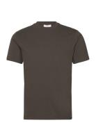 Stretch Cotton T-Shirt Tops T-Kortærmet Skjorte Khaki Green Mango