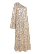 Net Sequins Maxi Dress Maxikjole Festkjole Gold ROTATE Birger Christen...