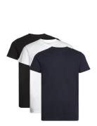 Elon Organic/Recycled 3-Pack T-Shirt Tops T-Kortærmet Skjorte Navy Kro...
