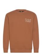 Wobbly Lee Sws Tops Sweatshirts & Hoodies Sweatshirts Brown Lee Jeans