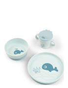 Foodie Spisesæt Wally Blå Home Meal Time Dinner Sets Blue D By Deer