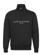 Tommy Logo Mockneck Tops Sweatshirts & Hoodies Sweatshirts Black Tommy...