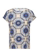 Sc-Marica Aop Tops T-shirts & Tops Short-sleeved Blue Soyaconcept