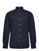 Reg Ut Gmnt Dyed Linen Shirt Tops Shirts Casual Navy GANT