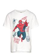 Tshirt Tops T-Kortærmet Skjorte White Spider-man