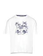 Surf Printed T-Shirt Tops T-Kortærmet Skjorte White Mango