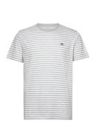 Shield Stripe Pajama T-Shirt Tops T-Kortærmet Skjorte Grey GANT