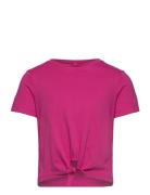Kognew May Life S/S Knot Top Jrs Tops T-Kortærmet Skjorte Pink Kids On...