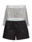 Boxer Slim 2Pk Underwear Boxer Shorts Black Calvin Klein