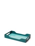 Lacquered Tray - Swell, Turquoise/Green M Home Tableware Dining & Tabl...