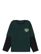 Nkmkelias Ls Loose Top Tops T-shirts Long-sleeved T-Skjorte Green Name...