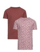 Basic 33 -T-Shirt Ss  Tops T-Kortærmet Skjorte Pink Minymo