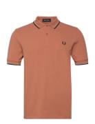 Twin Tipped Fp Shirt Tops Polos Short-sleeved Brown Fred Perry