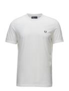 Ringer T-Shirt Tops T-Kortærmet Skjorte White Fred Perry