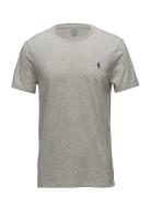 Custom Slim Fit Jersey Crewneck T-Shirt Tops T-Kortærmet Skjorte Grey ...
