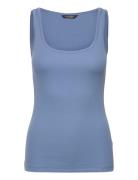 Rfnd Strtch 2X2 Rib-Tank Top Tops T-shirts & Tops Sleeveless Blue Laur...