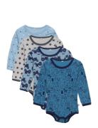 Body Ls Ao-Printed  Bodies Long-sleeved Multi/patterned Pippi