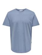 Onsmatt Life Longy Ss Tee Tops T-Kortærmet Skjorte Grey ONLY & SONS