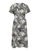 Vilovie S/S Wrap Midi Dress/Su - Noos Knælang Kjole White Vila