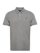 Plain Polo Shirt Tops Polos Short-sleeved Grey Lyle & Scott