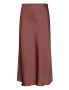 Yaspastella Hw Midi Skirt - Noos Knælang Nederdel Brown YAS