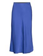 Yaspastella Hw Midi Skirt - Ca Knælang Nederdel Blue YAS