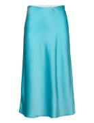 Yaspastella Hw Midi Skirt - Ca Knælang Nederdel Blue YAS