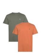 2 Pack Monologo T-Shirt Tops T-Kortærmet Skjorte Khaki Green Calvin Kl...