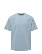 Onsfred Rlx Ss Tee Tops T-Kortærmet Skjorte Blue ONLY & SONS