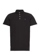 Silkeborg Stretch Polo Tops Polos Short-sleeved Black Clean Cut Copenh...