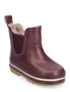 Short Winter Wellies - Glitter Vinterstøvler Pull On Brown Mikk-line