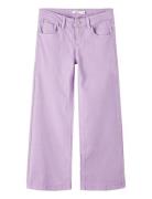 Nkfrose Wide Twi Pant 1115-Tp Noos Bottoms Jeans Wide Jeans Purple Nam...