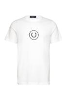 Circle Branding T-Shirt Tops T-Kortærmet Skjorte White Fred Perry