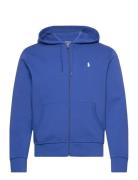 Double-Knit Full-Zip Hoodie Tops Sweatshirts & Hoodies Hoodies Blue Po...