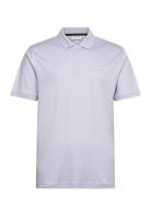 Smooth Cotton Slim Polo Tops Polos Short-sleeved Blue Calvin Klein