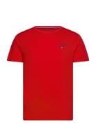 Cn Ss Tee Logo Tops T-Kortærmet Skjorte Red Tommy Hilfiger