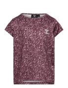 Hmlnanna T-Shirt S/S Sport T-Kortærmet Skjorte Purple Hummel