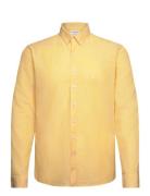 Linen/Cotton Shirt L/S Tops Shirts Casual Yellow Lindbergh